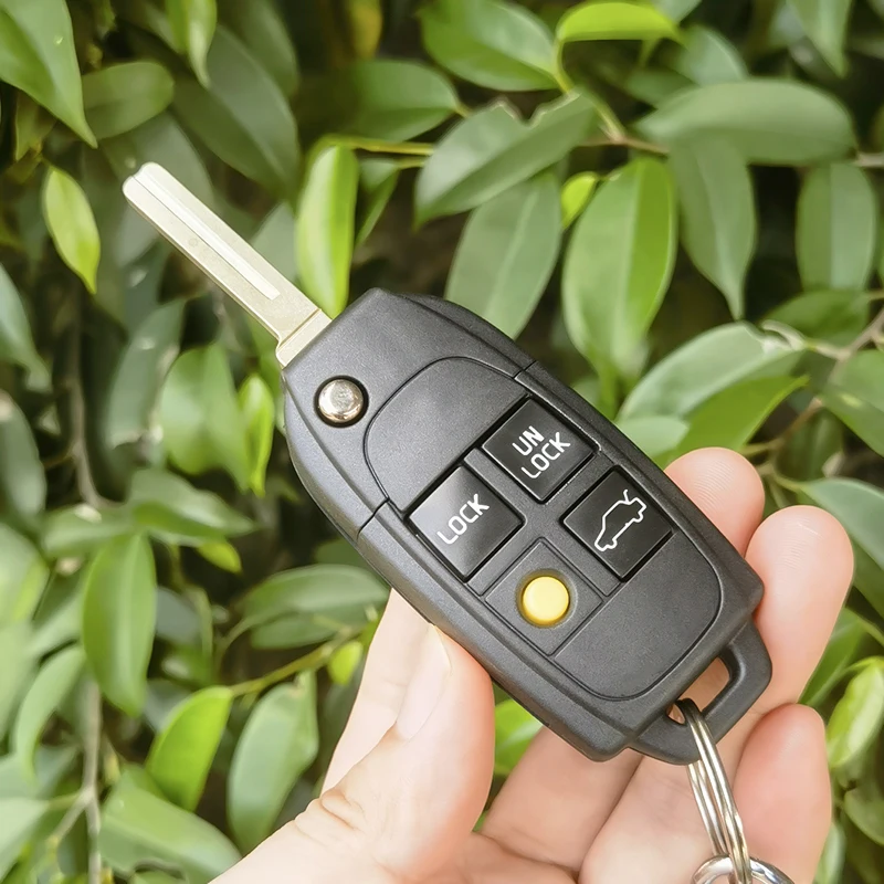 

Cocolockey Flip Remote Key Shell Case Fob 4 Button for VOLVO S40 V40 C70 S60 S80 Folding Keys Housing Replacement High Quality