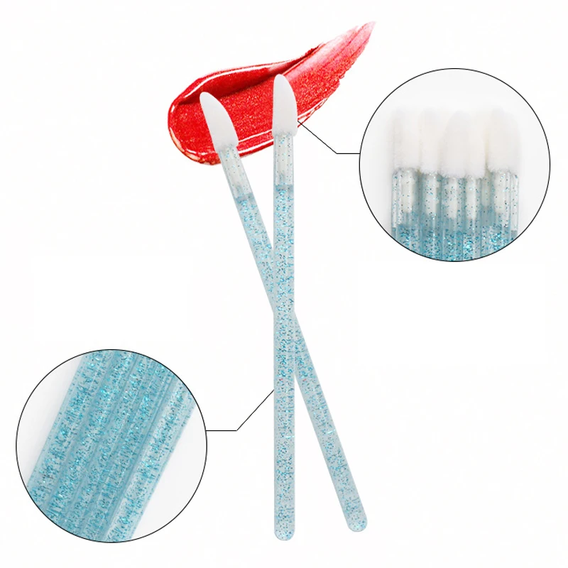 200 個使い捨てメイクブラシマイクロまつげエクステンションブラシリップラインコットンブラシまつげ除去クリーニングワンドメイクアップツール