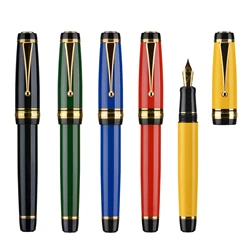 Oversized Size Metal Fountain Pen EF/F/M Nib, Golden Trim with Converter Writing Pen Set