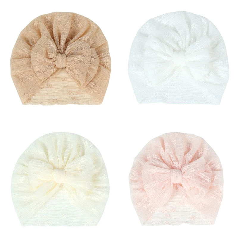 

Baby Hat Lace Baby Turban for Baby Girls Newborn Hat with Bows for Girls Baby Girls Infant Hat Breathbale Hat 40JC