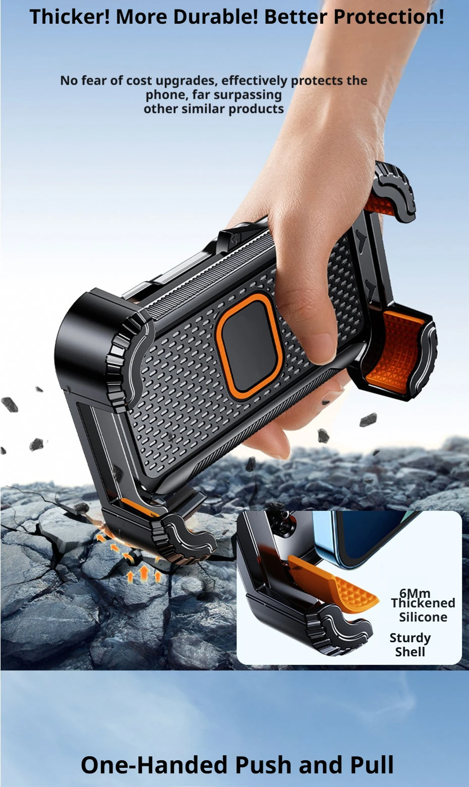 Stoßdämpfende Motorrad-Handyhalterung 360° ° Drehbarer Fahrrad-Handyhalter für 4,7-7,2 Zoll Smartphones – Detail 6