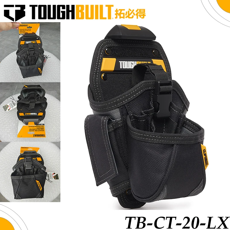 ToughBuilt TB-CT-20-LX ClipTech Drill Holster, Adjustable Secure Impact Driver Tool Belt Pouch Holder