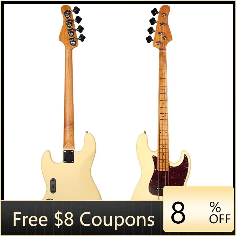 

STLF Hot Selling Vintage Style 4 - String Electric Bass Guitar JB Medium Roasted Maple Electric Guitars for Sale Support Custom