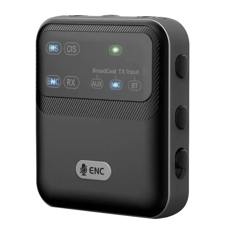 AA87 Bluetooth 5.4 Audio Transceiver Broadcast 1X To 100+ RX Devices Wireless LE Audio Adapter AAC/Aptx-AD/LC3 USB/AUX/MIC