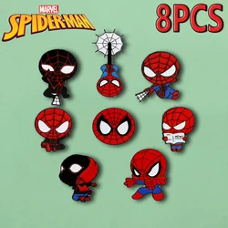 1 Set Spider-Man Hanging Upside Down Enamel Pins Denim Jacket Pin Ladies Brooch Boys Punk Shirt Badge Hat Pin Gift for Friends