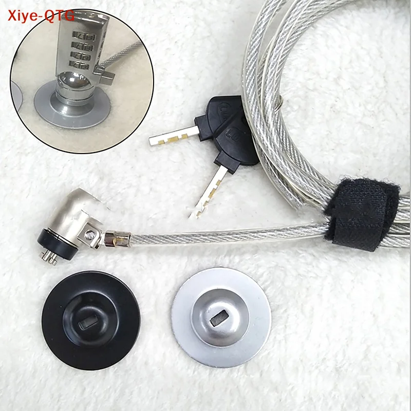 Hot！1PC Security Computer Combination Cable Lock Base Tablet Protection Anti Theft Lock Base