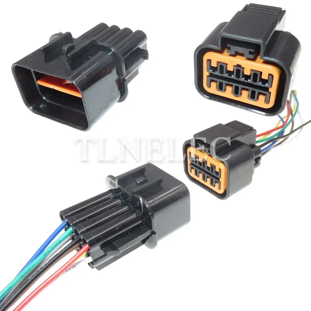 8 Pin Way Car Waterproof Connector with Wires Auto Headlight Wiring Terminal Sockets PB625-08027 PB621-08020