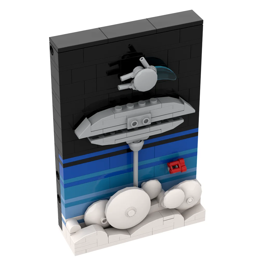 Gobricks-Juego de bloques de construcción modelo Cassini, juguete educativo de la edad espacial de los cuentos de Saturno, pintura, sonda orbital, regalo, 2 piezas