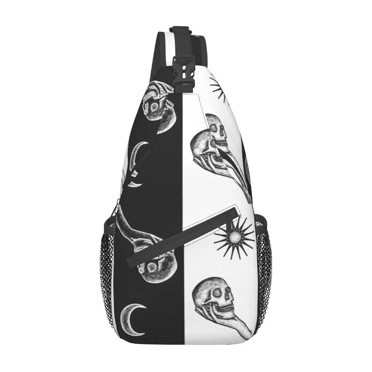 

Sun Moon Crossbody Sling Bags Small Chest Bag Vintage Stars Mandala Tarot Shoulder Backpack Daypack Travel Hiking Biking Satchel