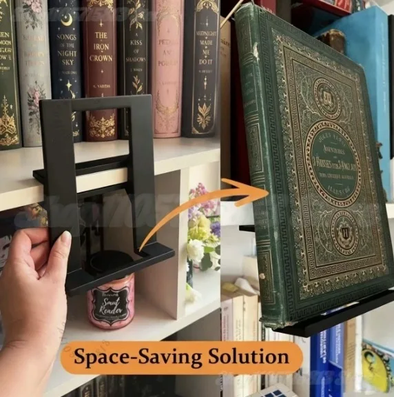 Novelty Floating Illusion Bookshelf Decor, Suspended Book Stand for Book Lovers Desk Ornament