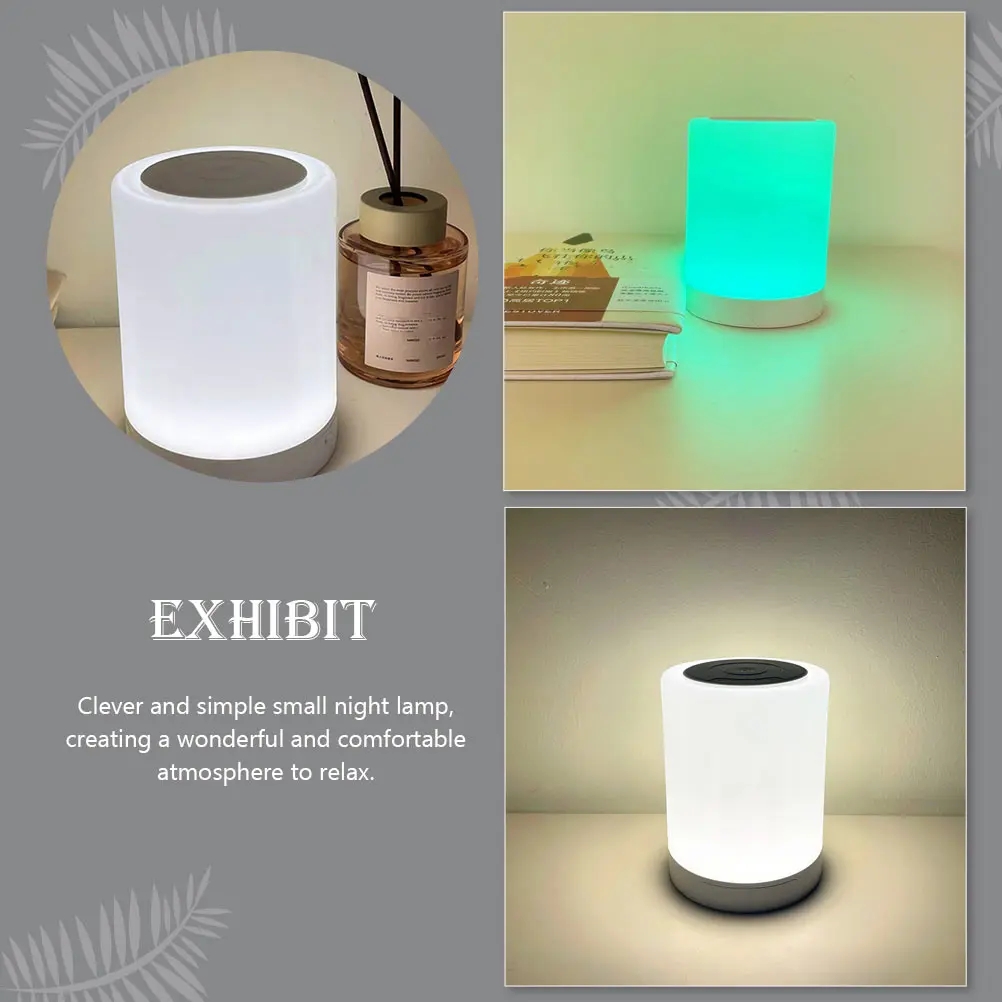 Kolorowa Dotykowa Lampka Nocna USB Mała Lampka Nocna Śliczny Wystrój Sypialni Siedem Kolorów Zmieniające Nastrojowe Oświetlenie Funkcja Timera