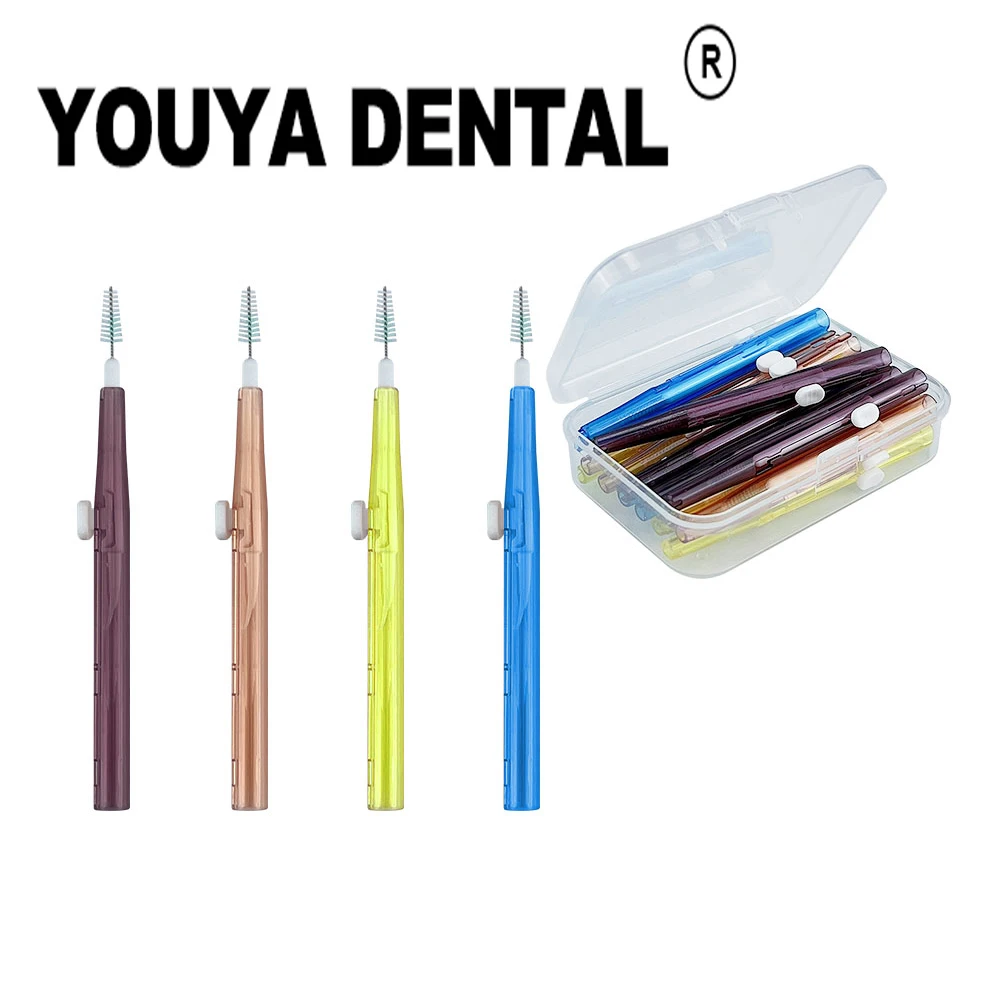 

15pcs Orthodontic Interdental Brushes Adults Push-Pull Interdental Brush Dental Oral Hygiene Toothpick
