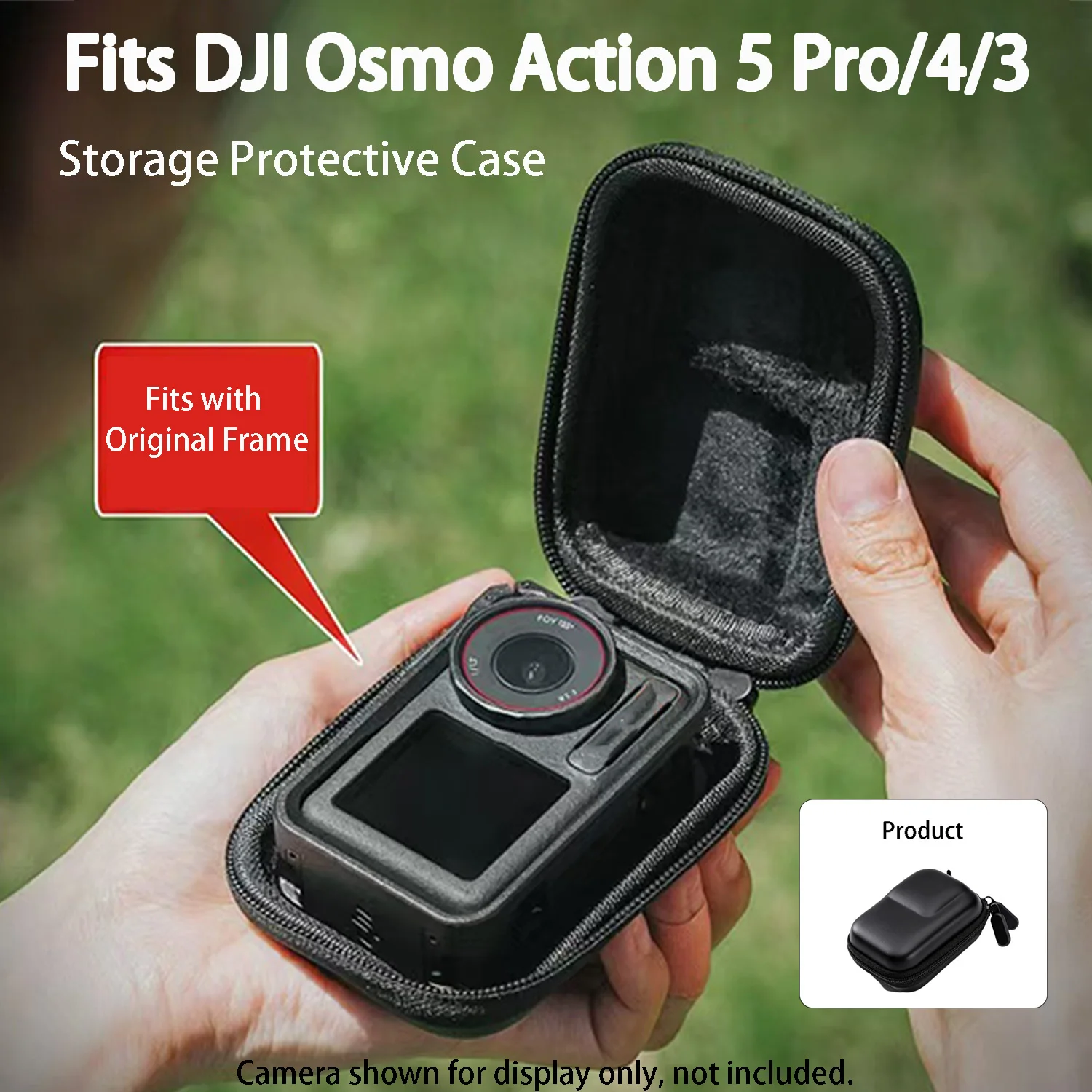 Mini Carrying Case for DJI Action 5 43 Sports Camera Organizer Bag Protective Case Standalone Camera Storage Bag Accessories