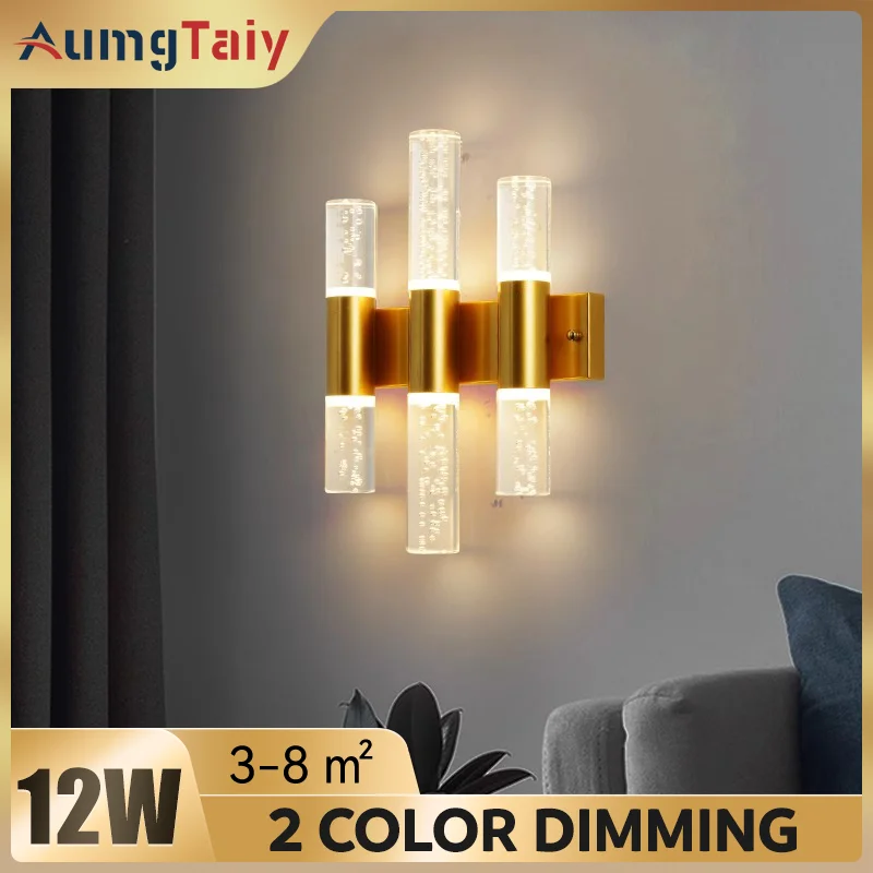 

Stainless steel LED mirror light for bathroom AC85-265V 6W Acrylic wall light Hotel Bedroom living room Decor wall sconce