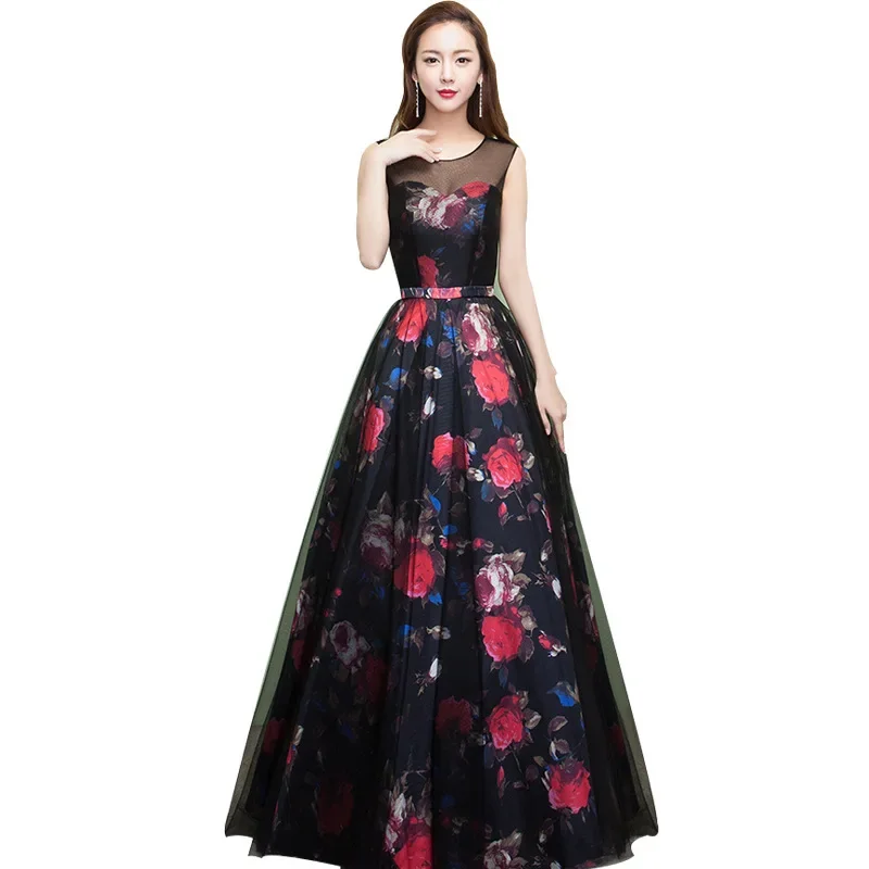 

Evening Dress New Fashionable and Elegant Long Style Banquet Company Party Host Dress Slimming and Slimming Long Dress