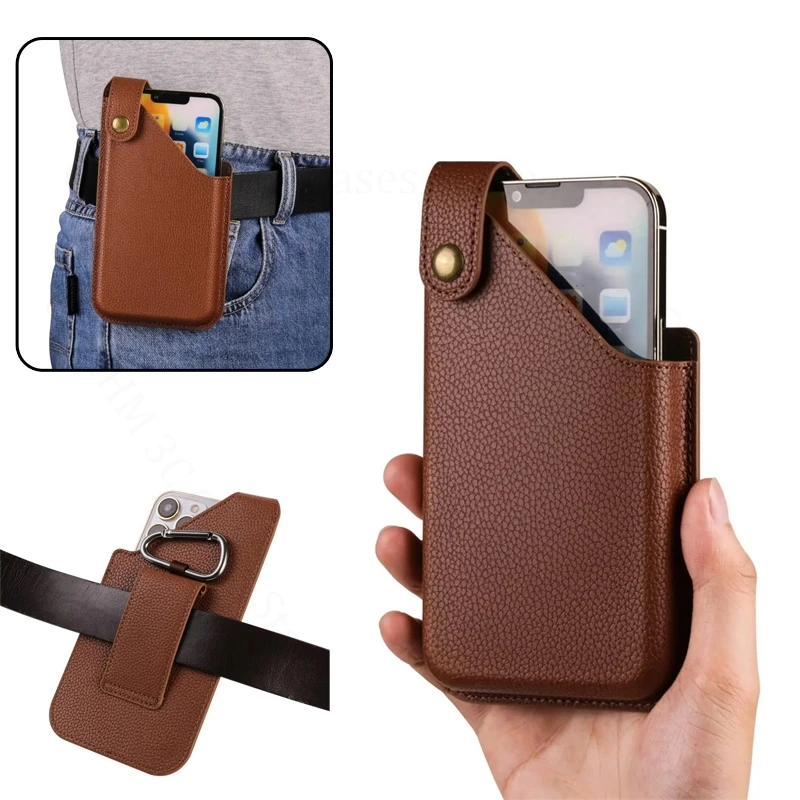 

Universal Vertical Leather Phone Pouch For Samsung M17 M07 M36 M56 M55S M16 M35 M55 M34 M54 M15 M14 M13 M53 Waist Bag Belt Case
