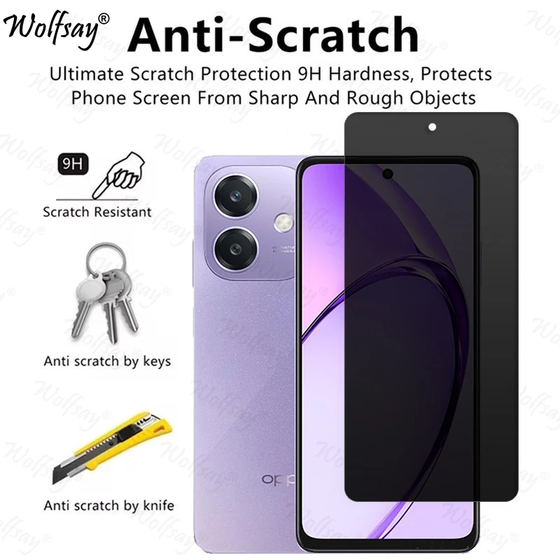 Anti-Spy Tempered Glass For Oppo A40m Privacy Screen Protector For Oppo A40m A40 m Full Glue Glass For Oppo A40m Glass 6.67 inch