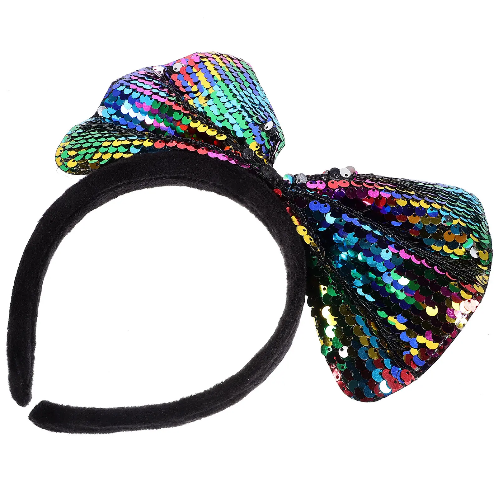Large Bow Sequin Headband Glitter Big Bow Hair Accessories Party Headband for Women Girl Decorative Hairband Hair Accessories