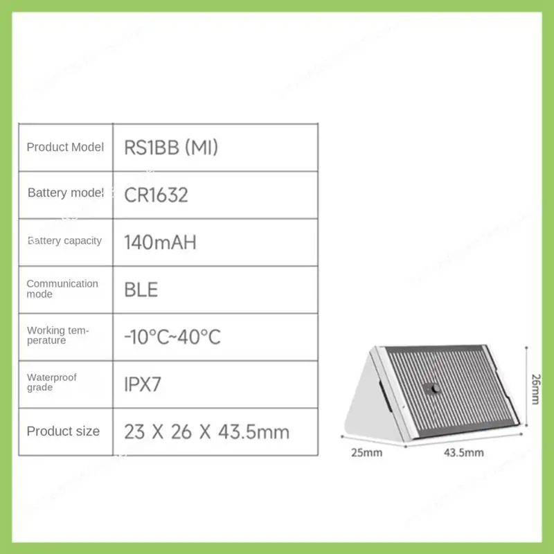 Y19A Water Leak Sensor Flood And Rain Detector IPX7 Waterproof 3 Sensitivity Settings For Home Security Works