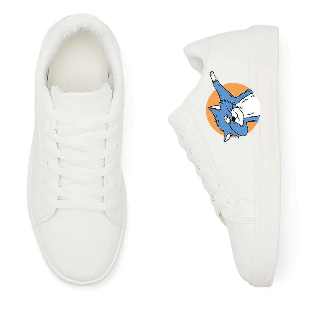 Weiße Freizeit-Sneaker für Männer und Frauen: Minimalistisch – Bequeme, leicht zu reinigende und pflegende weiße Graffiti-Schuhe mit Sprühfarbe