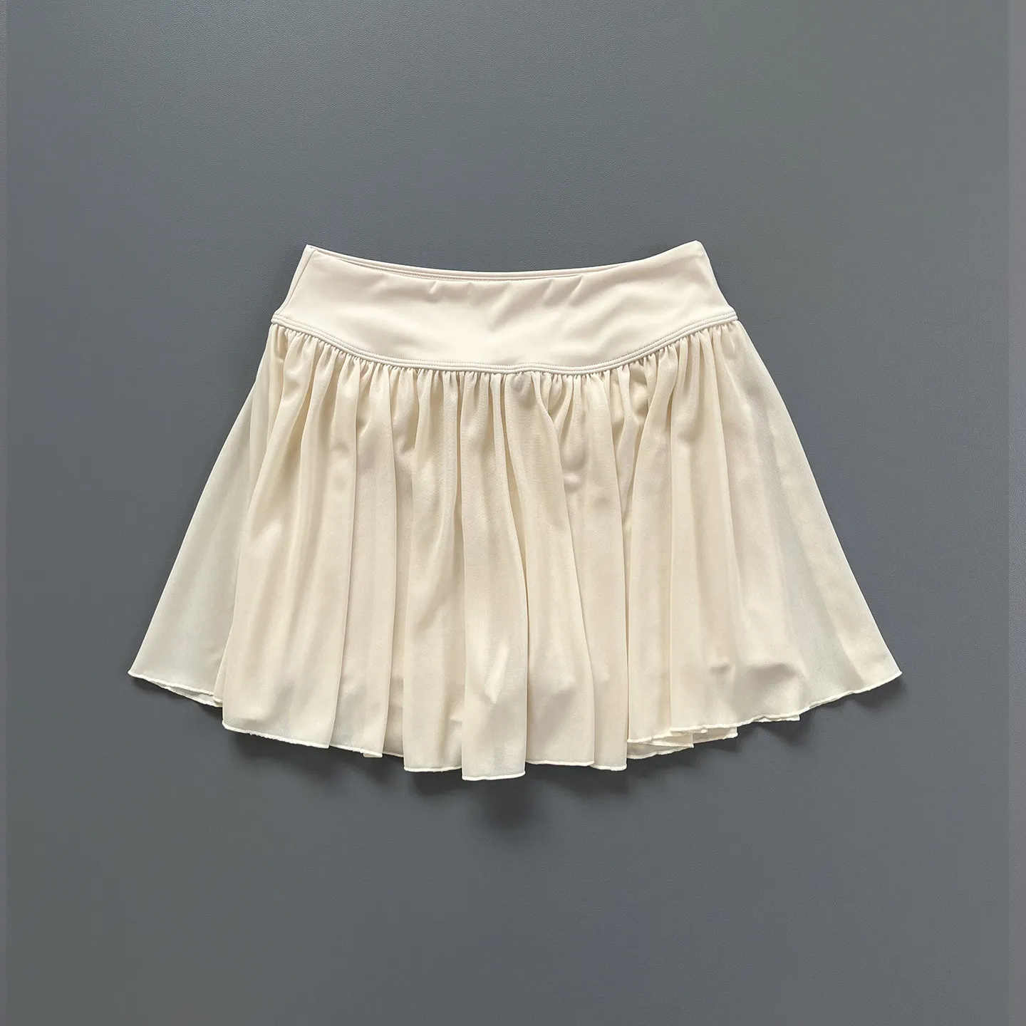 Damen High-Waist Mesh Plissee-Tennisrock mit integrierter Shorts, schnelltrocknend, weich, atmungsaktiv, für Ballett, Fitness und Sport – Detail 9