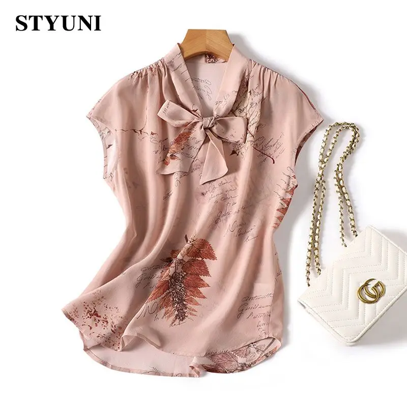 

Женский винтажный жилет без рукавов, блузка с принтом в виде розовых листьев и V-образным вырезом, пуловер в Корейском стиле, модная женская одежда, топы, лето 2023