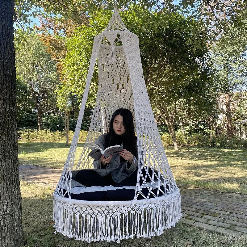 Handmade rope hammock chair indoor swing bedroom household balcony outdoor courtyard lazy cradle Internet celebrity hammock