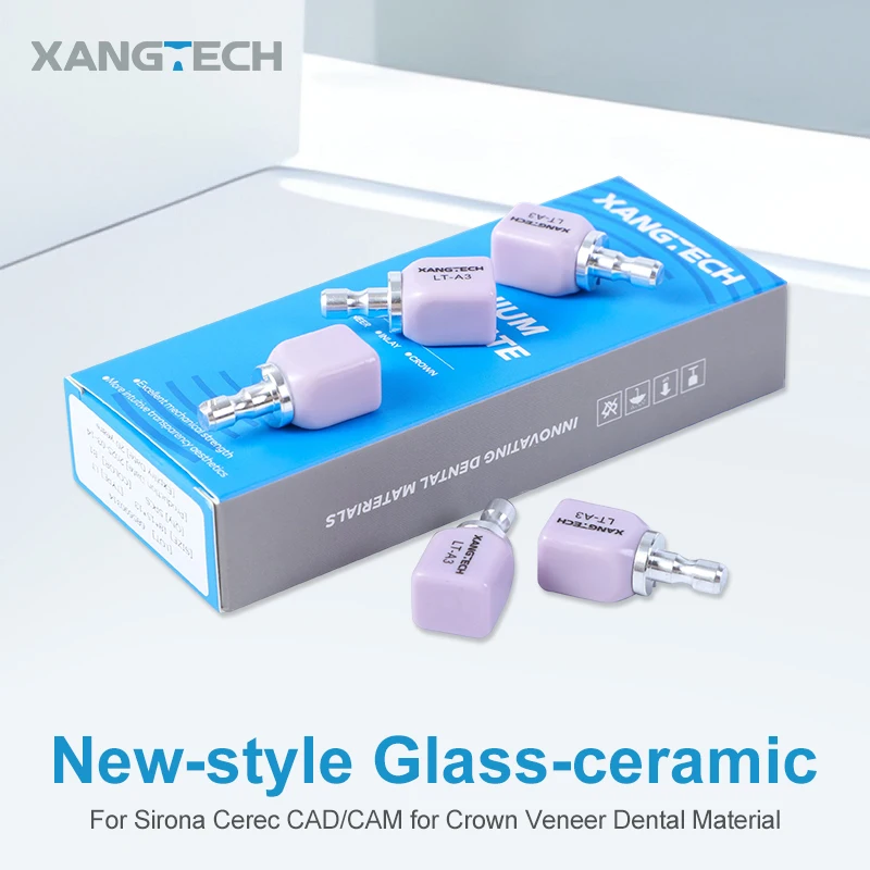 

New 5pcs Lithium Disilicate Blocks C14 Glass Ceramic Dental Lab for Sirona Cerec CAD/CAM for Crown Veneer Dental Material