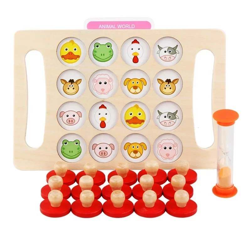 

Kids Wooden Toys Memory Match Chess Game Baby Early Educational Toys Family Party Casual Puzzles Training Game Toy for Children