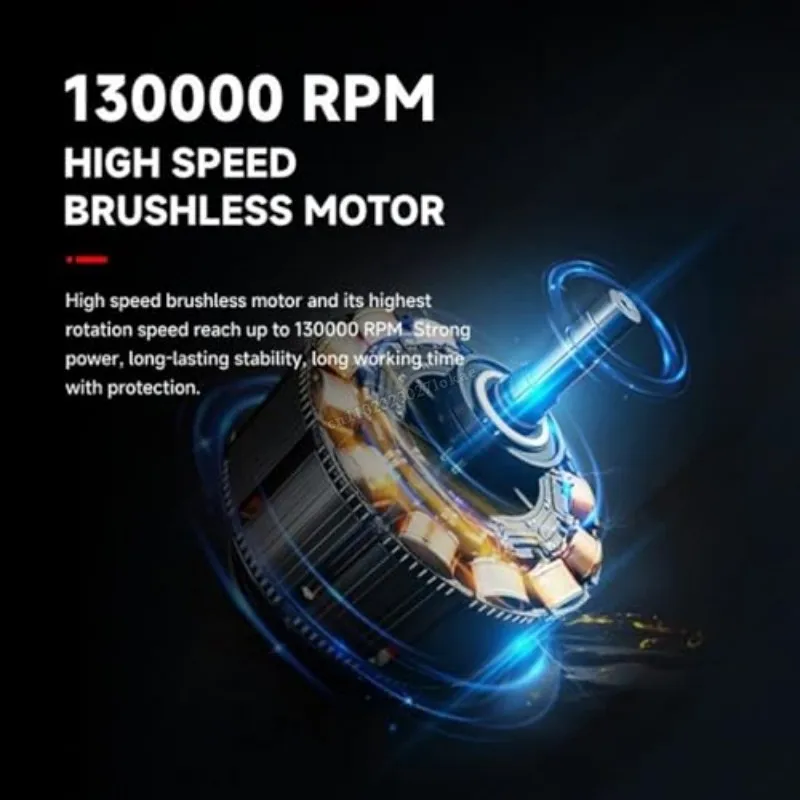 130000 RPM Pocket Jetfan Brushless Motor Powerful Blower High Speed Duct Fan with LED Light Mini Turbo Jet Fan Turbo ViolentFan