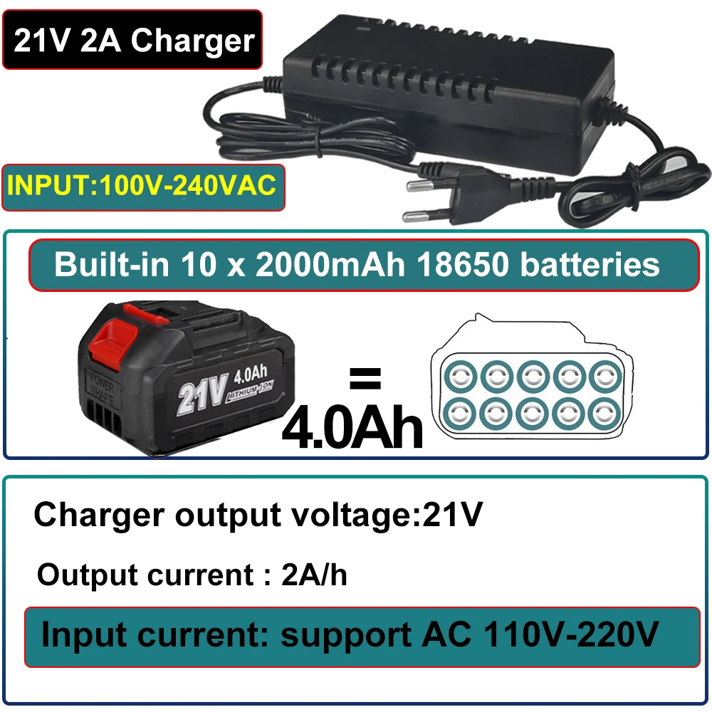 เครื่องทำความสะอาดแรงดันสูงแบบไร้แปรงถ่าน, เครื่องฉีดน้ำแบตเตอรี่4.0A 21V เครื่องทำความสะอาดปืนล้างรถไร้สาย120Bar
