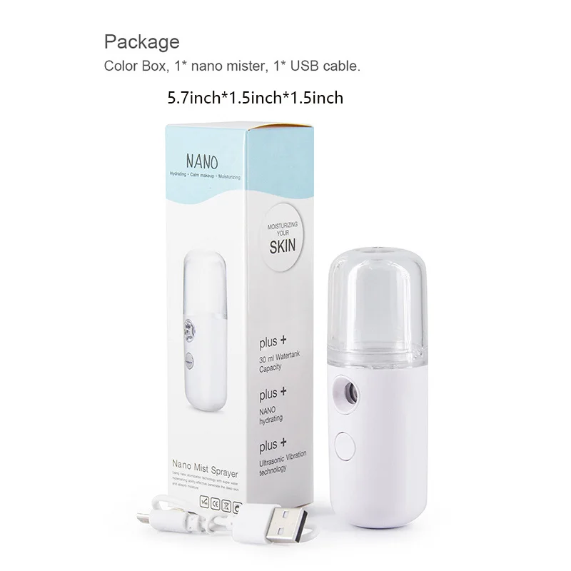 Spray Moisturizing Instrument Face Humidifier Mini Portable Portable Charging Beauty Instrument Cold Spray Machine Face Steamer