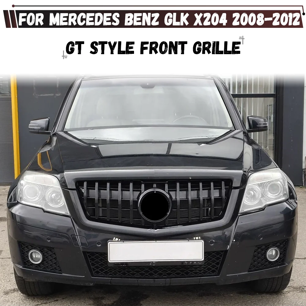 

Решетка переднего бампера в стиле GT, сетчатая решетка воздухозаборника для Mercedes-Benz GLK X204 2008-2012 GLK280 GLK300 GLK350