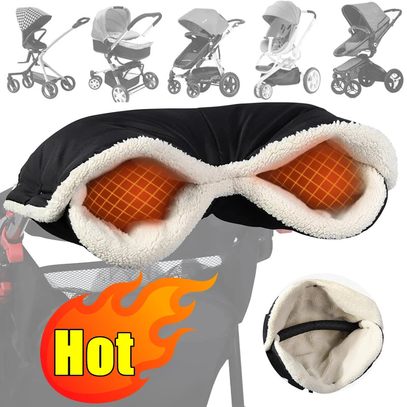 

New 3 Colors Universal Winter Warm Stroller Gloves Wind and Waterproof Newborn Baby Push Chair Glove Baby Stroller Accessories