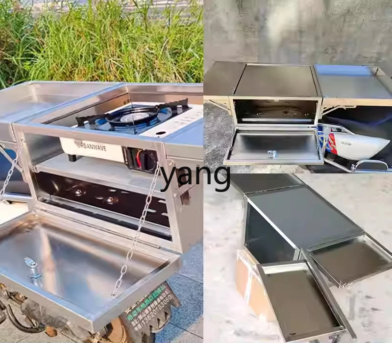 LT electric vehicle rear seat folding stall box stainless steel motorcycle stall box