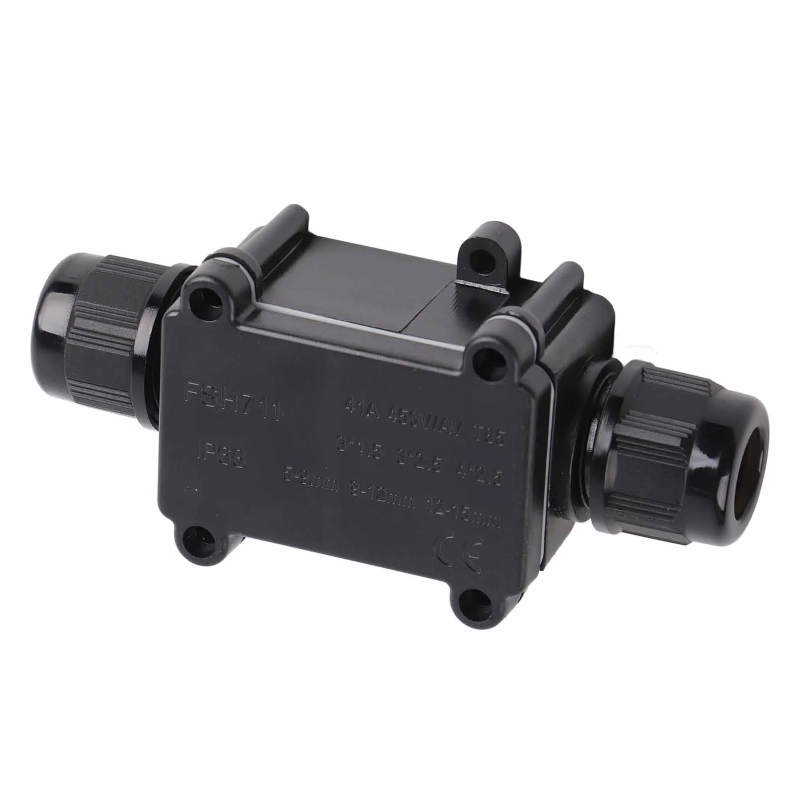 IP68 Junction Box 2‑Way Underground Cable Line Protection Connector Outdoor Waterproof