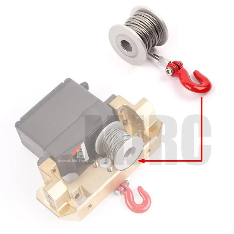 

25T Steering Gear Servo Winch Wheel Steering gear front For 1/10 RC Crawler Car TRX4 RC4WD D90 D110 Axial Scx10II 90046 VS4 RR10