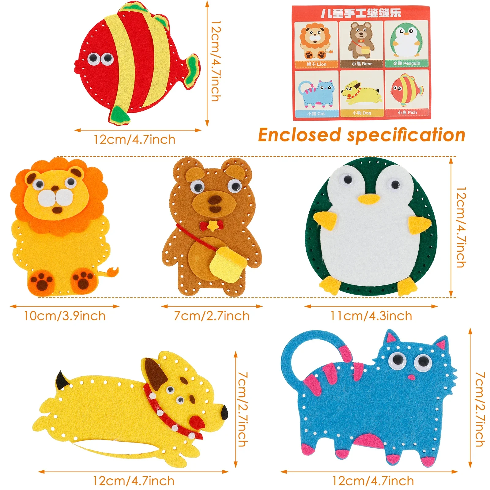 مجموعة خياطة للأطفال، مجموعة خياطة ممتعة وتعليمية للمبتدئين، مجموعة أدوات يدوية مبتكرة للأطفال المبتدئين، مجموعة خياطة لعبة فنية للفتيات #5