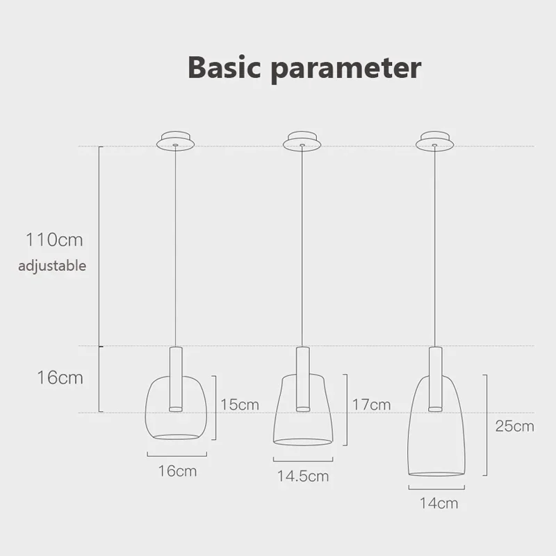 Nowoczesne oświetlenie szklany wisiorek LED Nordic wiszący żyrandol do restauracji abażur oprawa lampa wisząca wystrój domu