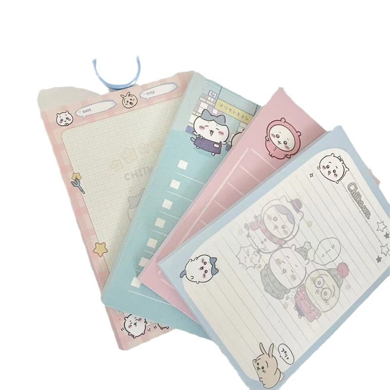Chiikawa Mini Memo Notepad 4 Designs Cute Anime Hachiware Usagi Grid Lined Checklist Pocket Notebook  Sheets Kawaii Student