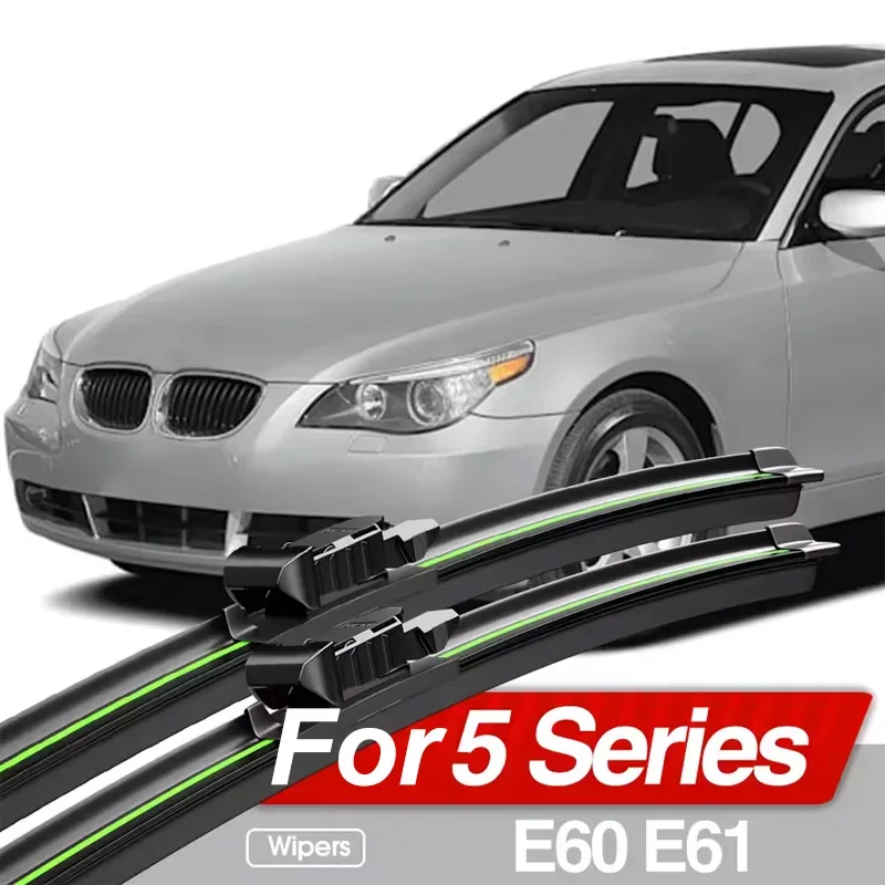 For BMW 5 Series E60 E61 2003-2010 Front Windshield Wiper Blades 2pcs Windscreen Window Accessories 2004 2005 2007 2008 2009