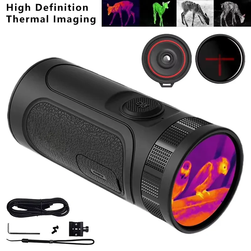 2026 Thermal Imaging Monocular for Night Vision Hunting IP54 Waterproof with Built-in Display Crosshair