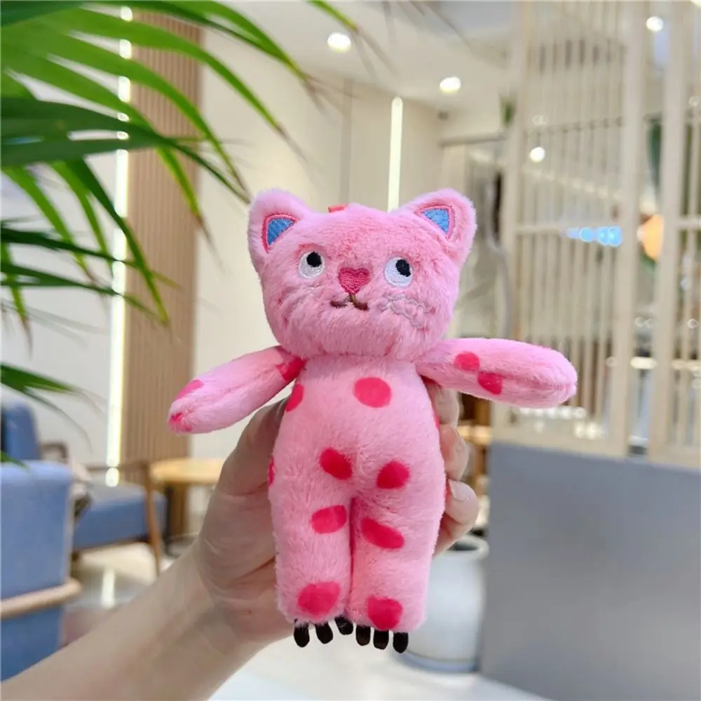 Black Cat Dotted Cat Doll Pendent Dotted Cat Lovely Stuffed Animal Keychain Bag Charm Soft Cat Plush Doll Keychain Kids