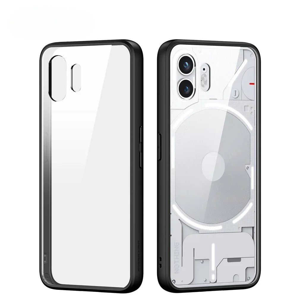 Mobile Phone Cover Case For Nothing Phone 2 Black Border Shockproof Cell Case For Nothing Phone2 Protection Cover Tempered Glass