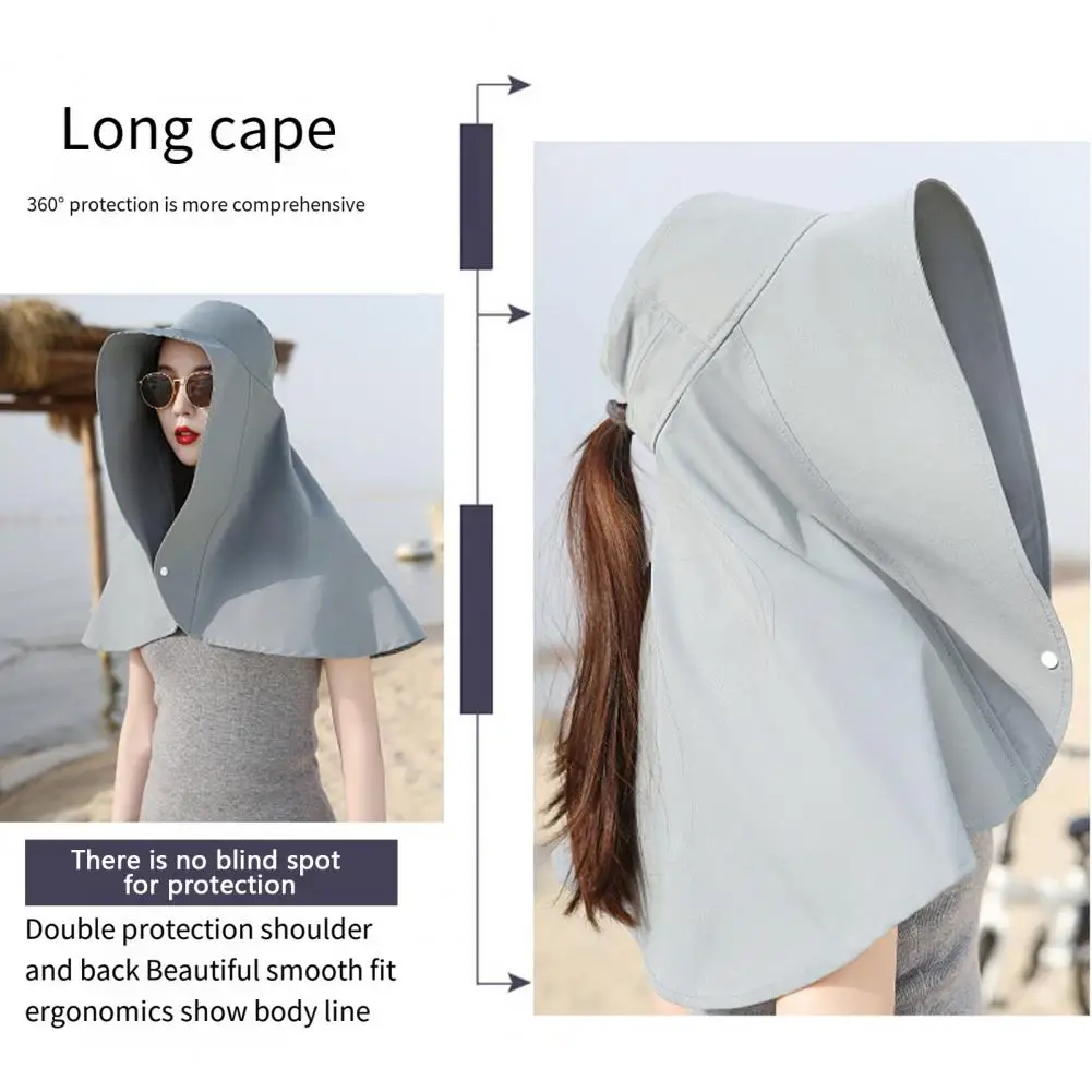 Hoodie Hat Sun Protection Hat with Brim Quick-drying Moisture-wicking Fabric Breathable Cooling Hoodie Skin-friendly Outdoor Cap