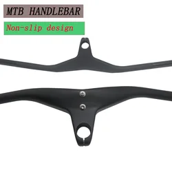 New Carbon Handlebars 28.6mm 17 Degree Integrated Mountain Bike Handlebar with 660-800mm Stem Compatible Bicycle Frame Parts