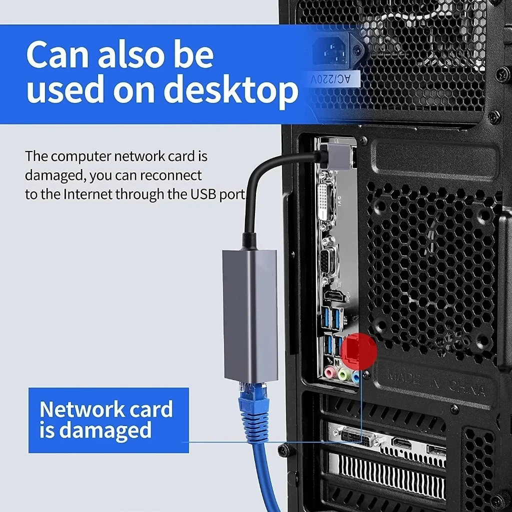 1000Mbps USB 3.0 RJ45 Network Card USB Type C Ethernet Adapter For MacBook PC Windows XP 7 8 10 Android USB Lan Internet Cable