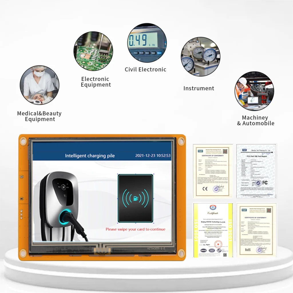 5 Inch Hmi Smart Tft Lcd-scherm Module Met Controller + Programma + Touch + Uart Seriële Interface STVC050WT-01