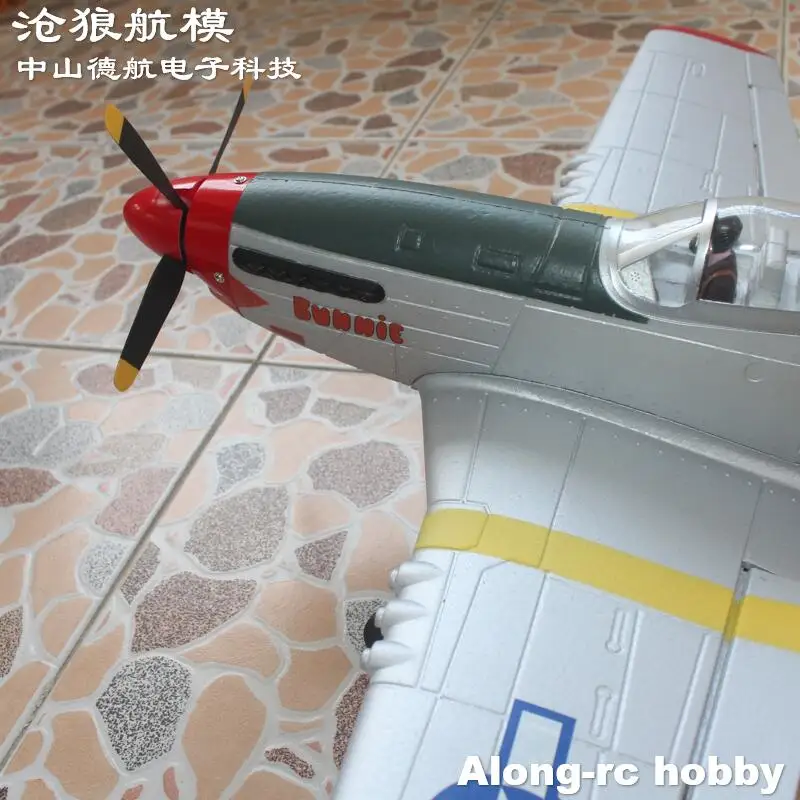 Avión RC EPO, juguete de aeromodelismo Volantexrc 768-1 Mustang P51D P51, envergadura de 750 mm, avión de guerra en miniatura, conjunto PNP o conjunto RTF.