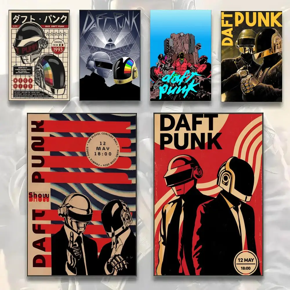 Electronic Music Band D-Dafts P-Punk Painting Calligraphy Modern Canvas Wall Art Prints for Living Room Decor | Wall Decals